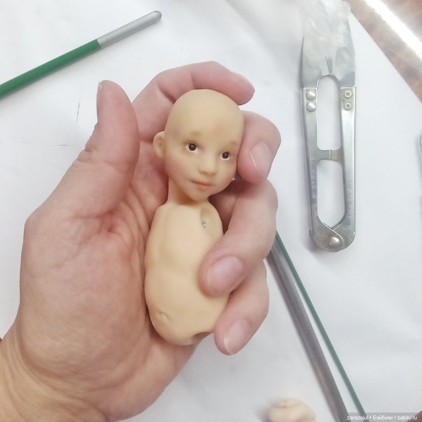 Новая малышка в процесе — Лепка авторских кукол: полимерная глина (фото 6)
