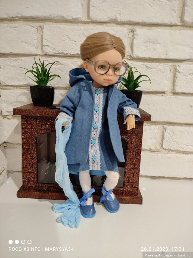 Васильевна в синем 💙 — Одежда и обувь для кукол своими руками: фото (фото 3)