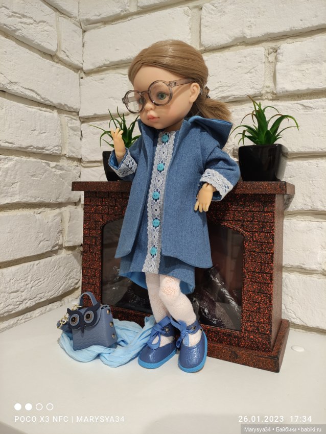 Васильевна в синем 💙 — Одежда и обувь для кукол своими руками: фото (фото 4)