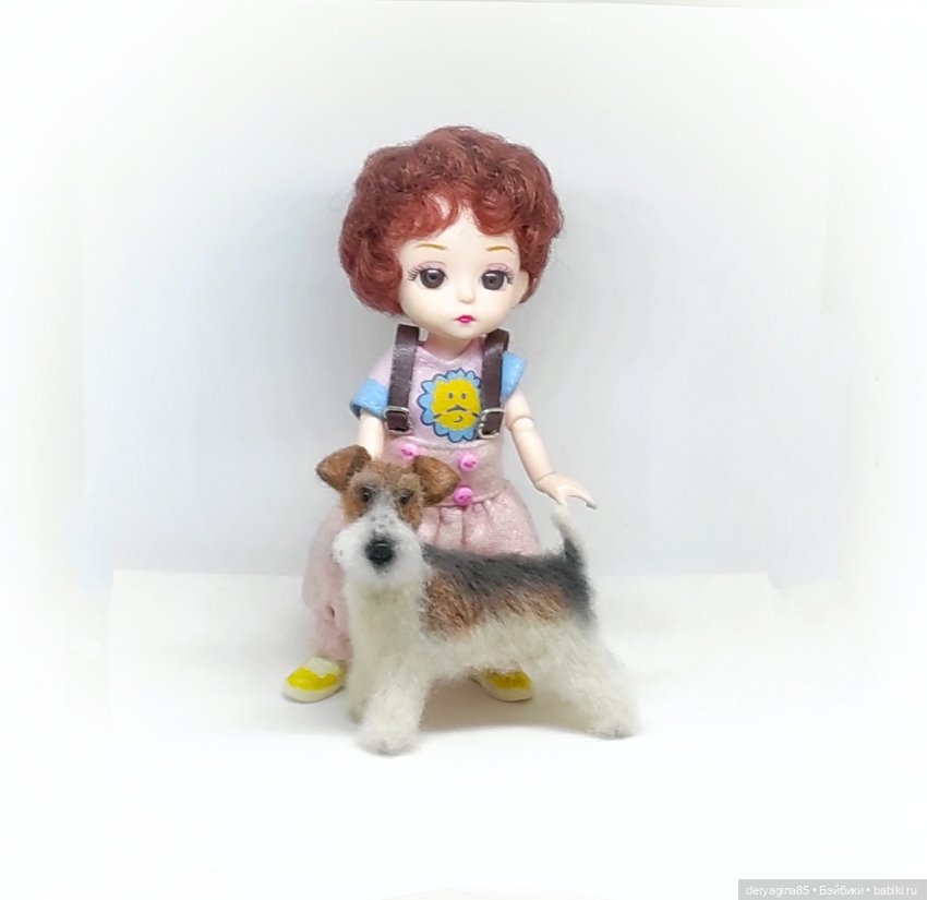 Фокстерьер — Валяные игрушки из шерсти: сухое валяние (фото 8)