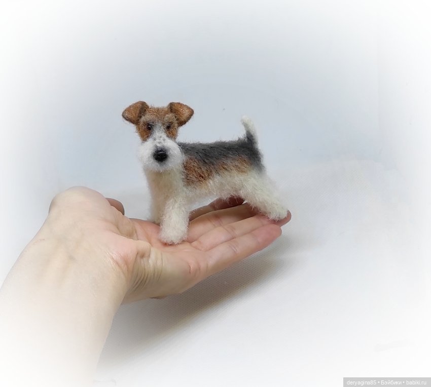 Фокстерьер — Валяные игрушки из шерсти: сухое валяние (фото 10)