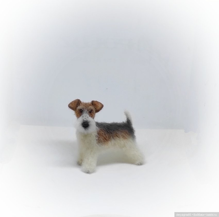 Фокстерьер — Валяные игрушки из шерсти: сухое валяние (фото 2)