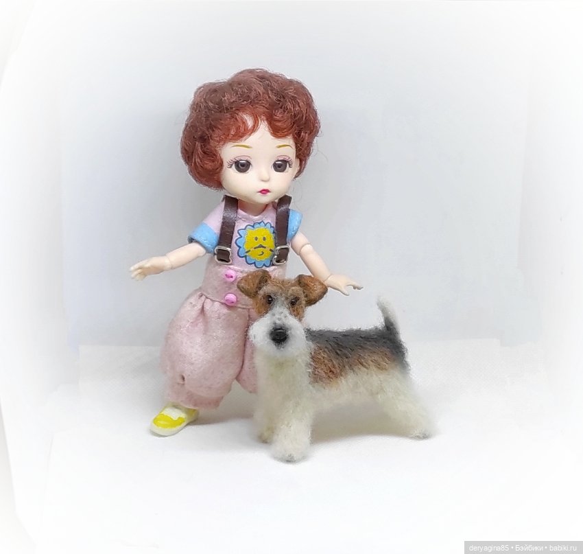 Фокстерьер — Валяные игрушки из шерсти: сухое валяние (фото 7)