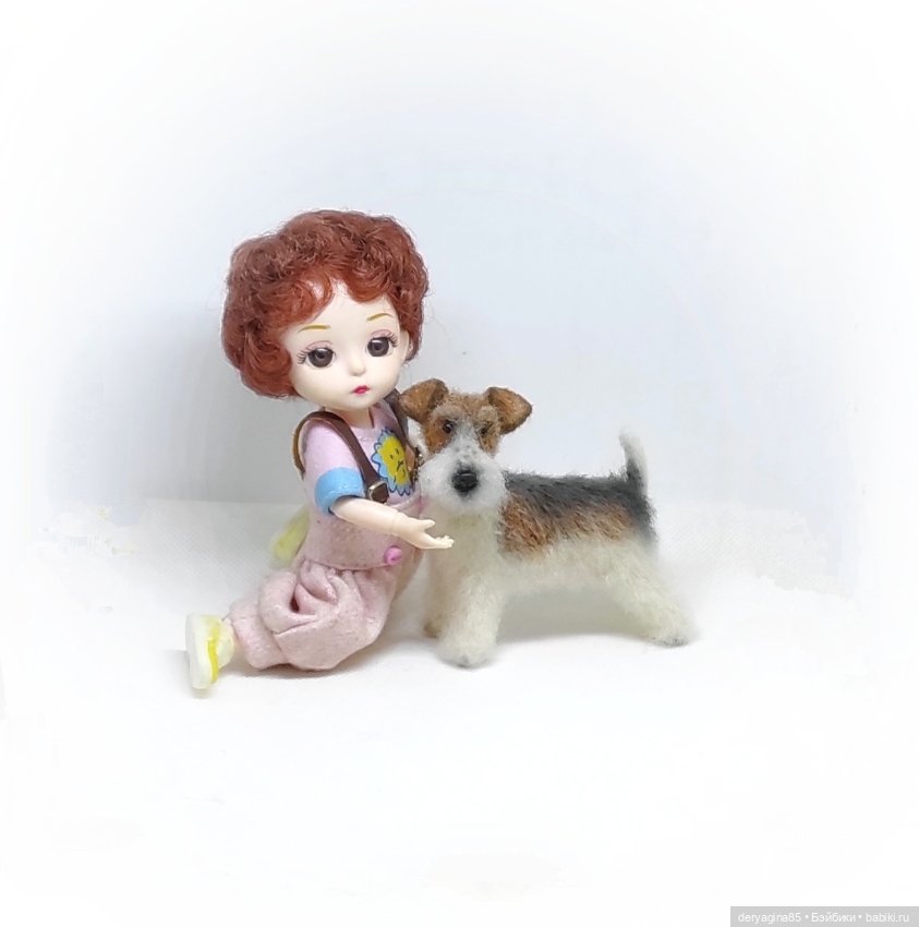 Фокстерьер — Валяные игрушки из шерсти: сухое валяние (фото 9)