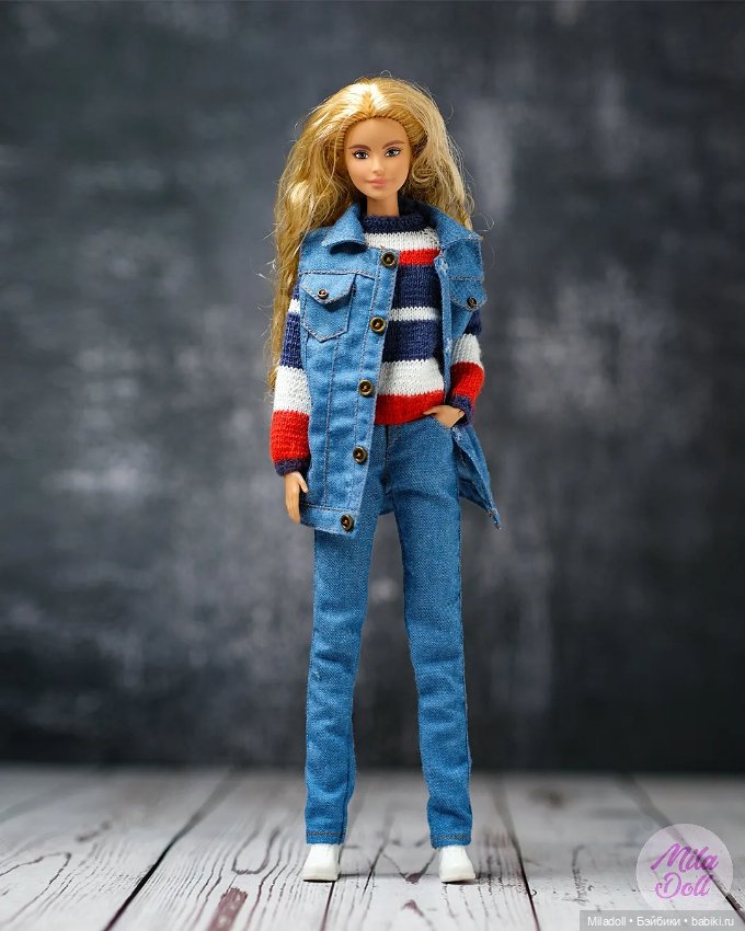 Джинсовый комплект для Барби моей работы