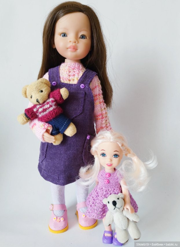 Два лиловых сарафана — Одежда и обувь для кукол своими руками: фото