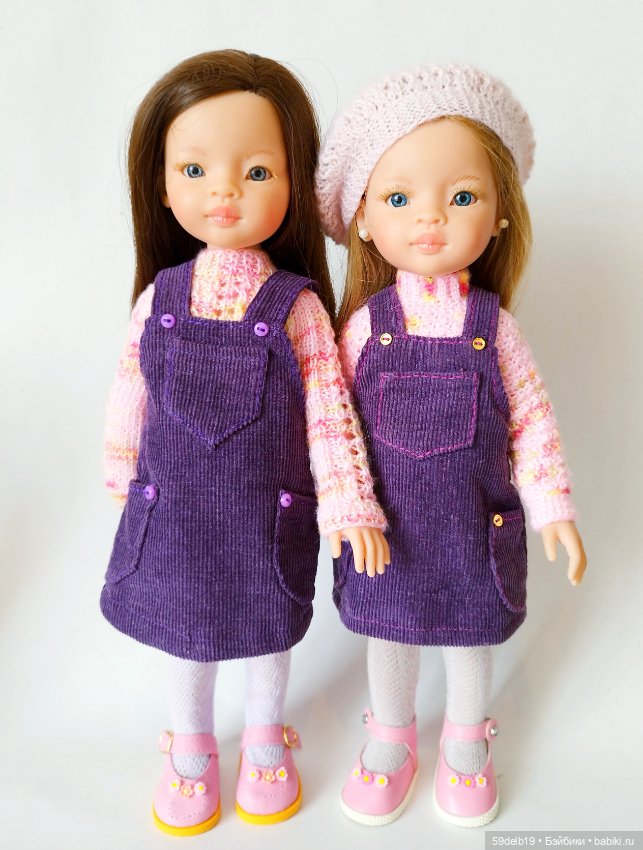 Два лиловых сарафана — Одежда и обувь для кукол своими руками: фото