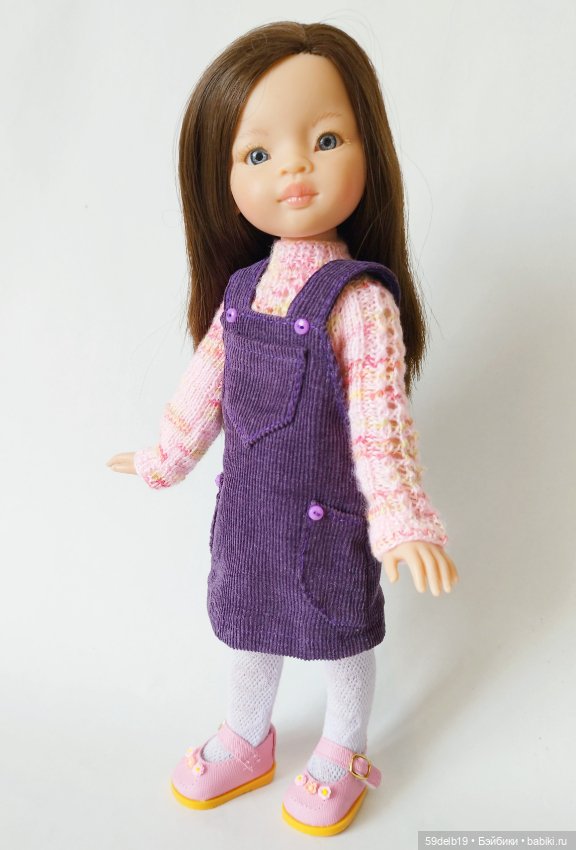 Два лиловых сарафана — Одежда и обувь для кукол своими руками: фото (фото 3)