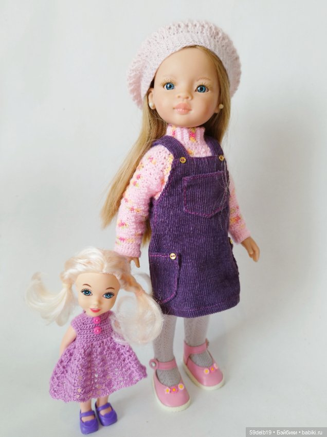 Два лиловых сарафана — Одежда и обувь для кукол своими руками: фото (фото 10)