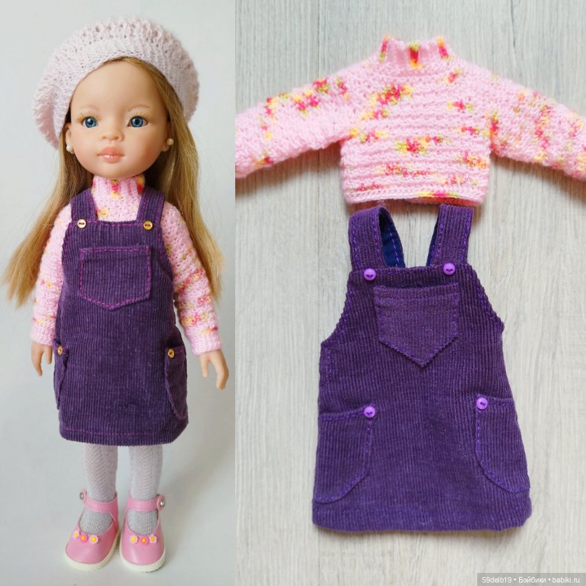 Два лиловых сарафана — Одежда и обувь для кукол своими руками: фото