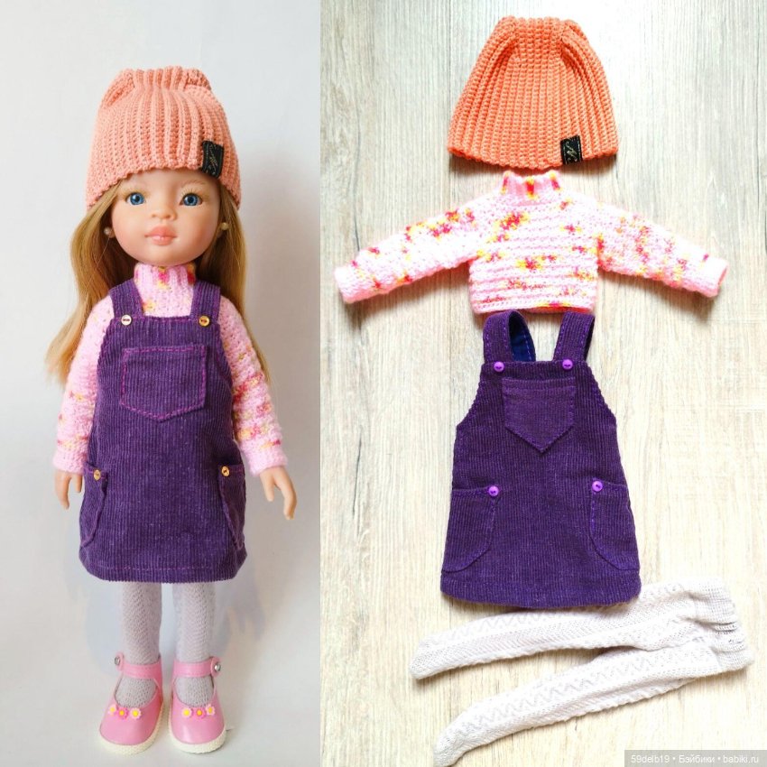 Два лиловых сарафана — Одежда и обувь для кукол своими руками: фото