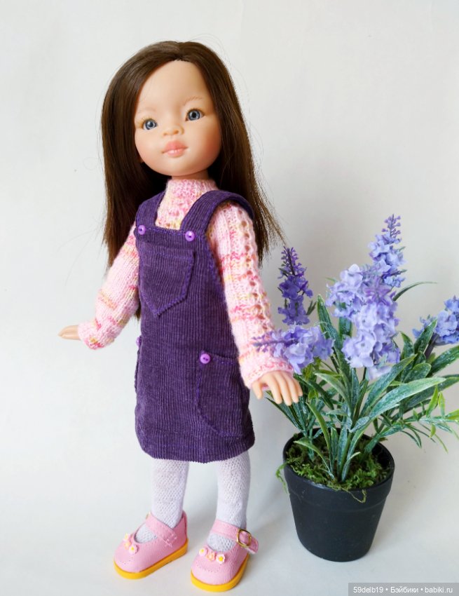 Два лиловых сарафана — Одежда и обувь для кукол своими руками: фото (фото 9)