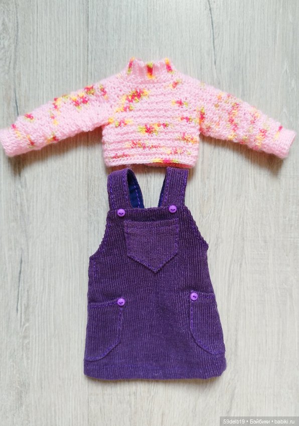 Два лиловых сарафана — Одежда и обувь для кукол своими руками: фото