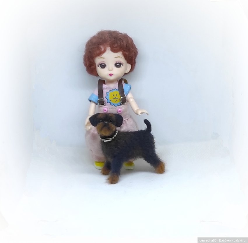 Бельгийский гриффон — Валяные игрушки из шерсти: сухое валяние