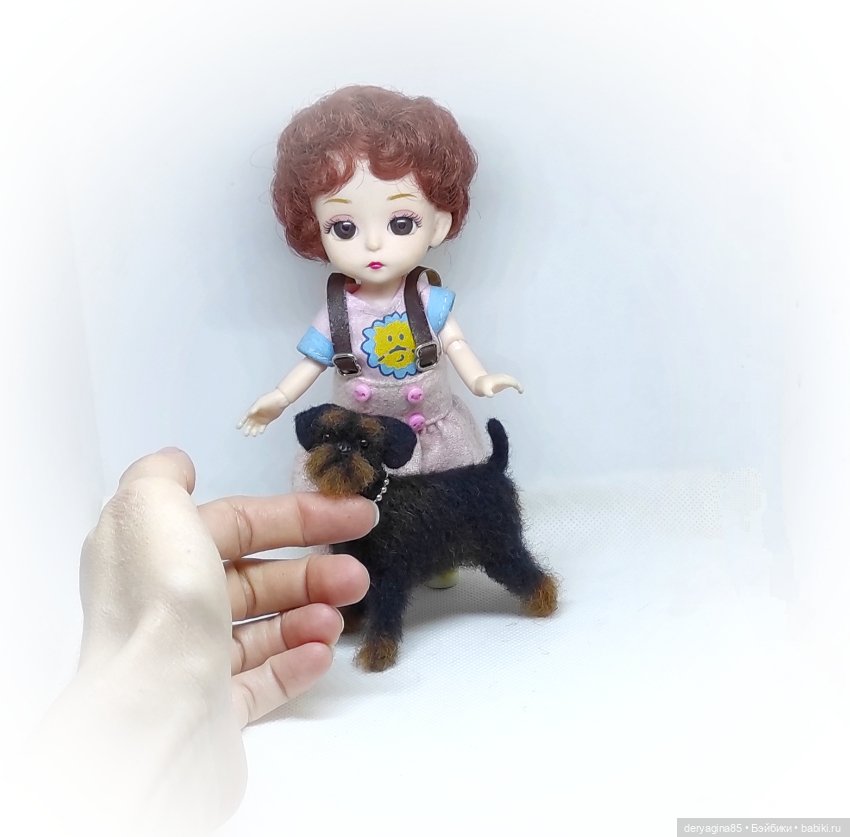 Бельгийский гриффон — Валяные игрушки из шерсти: сухое валяние (фото 8)