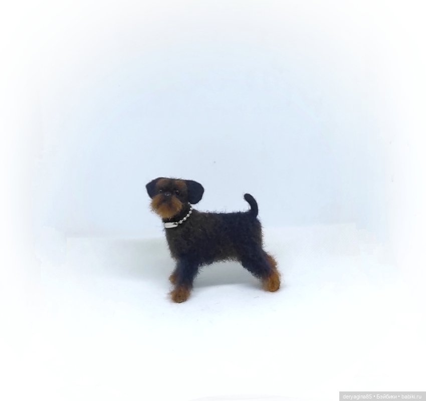 Бельгийский гриффон — Валяные игрушки из шерсти: сухое валяние (фото 10)