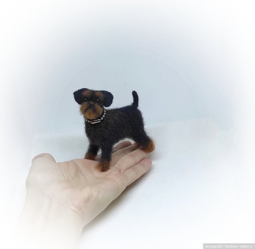 Бельгийский гриффон — Валяные игрушки из шерсти: сухое валяние (фото 9)