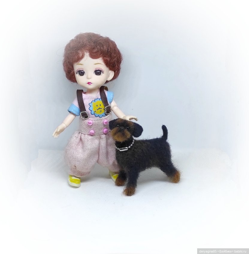 Бельгийский гриффон — Валяные игрушки из шерсти: сухое валяние (фото 5)