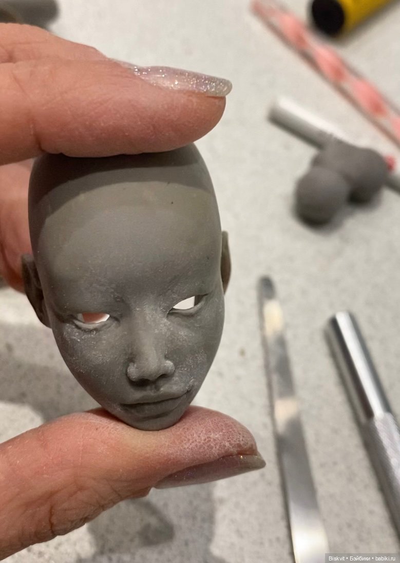 Новенькая девочка — Авторские шарнирные куклы своими руками: лепка (фото 8)