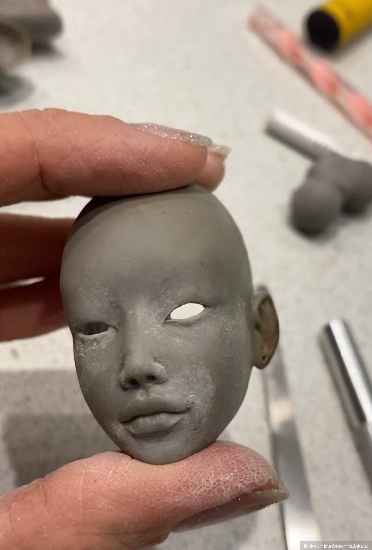 Новенькая девочка — Авторские шарнирные куклы своими руками: лепка (фото 9)