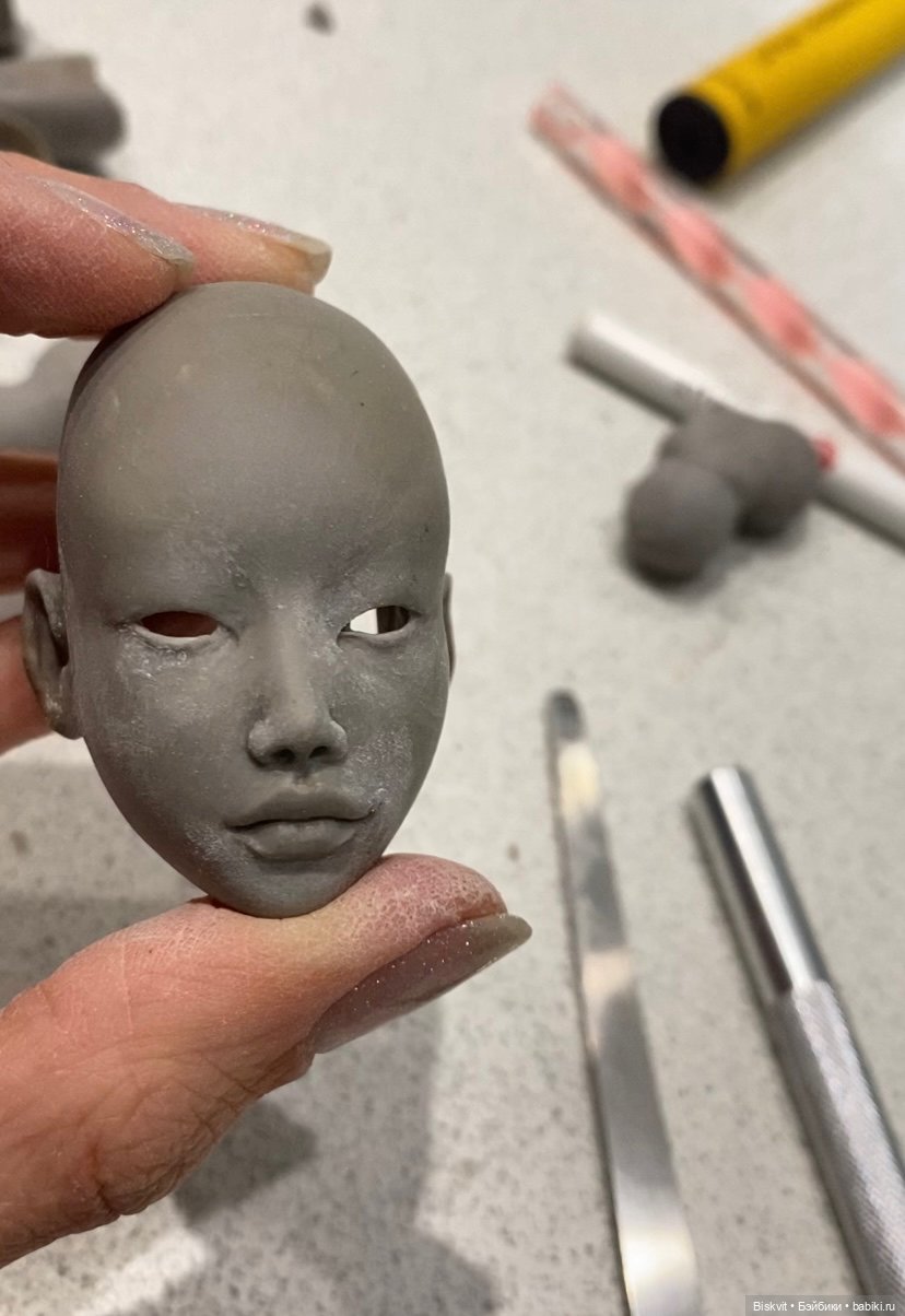 Новенькая девочка — Авторские шарнирные куклы своими руками: лепка (фото 7)