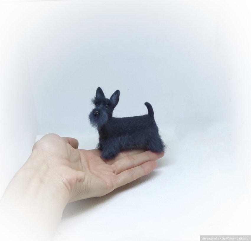 Скотч терьер — Валяные игрушки из шерсти: сухое валяние