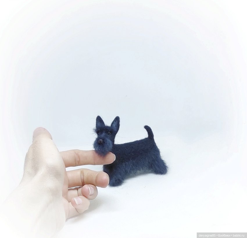 Скотч терьер — Валяные игрушки из шерсти: сухое валяние