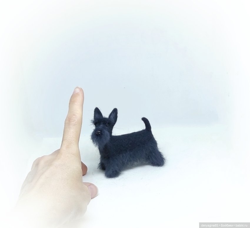 Скотч терьер — Валяные игрушки из шерсти: сухое валяние