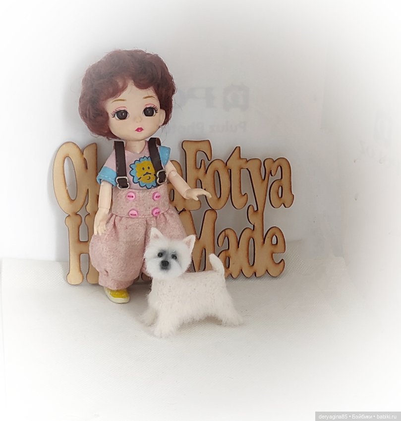 Вест Хайленд Уайт терьер — Валяные игрушки из шерсти: сухое валяние (фото 3)