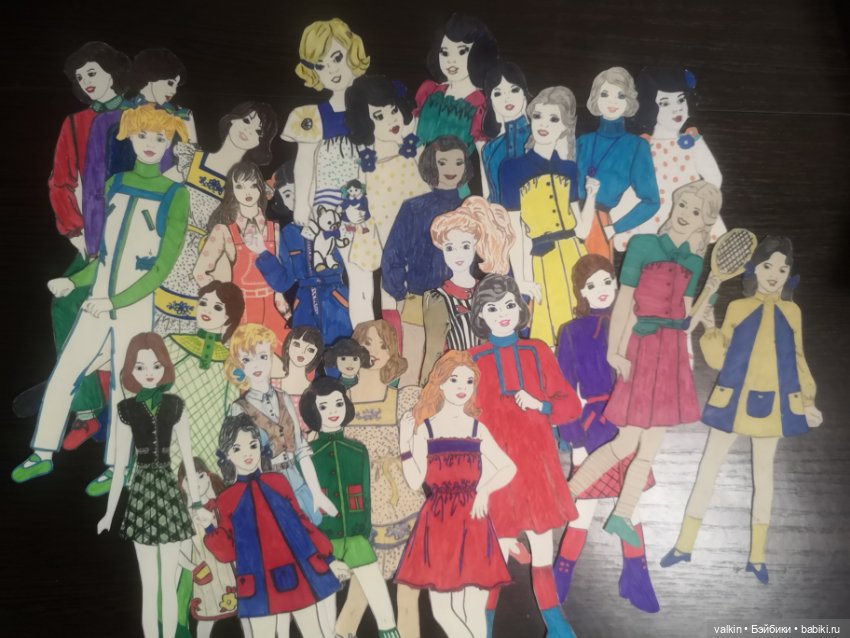 "Бумажное" детство — Бумажные куклы с одеждой для вырезания: шаблоны (фото 4)