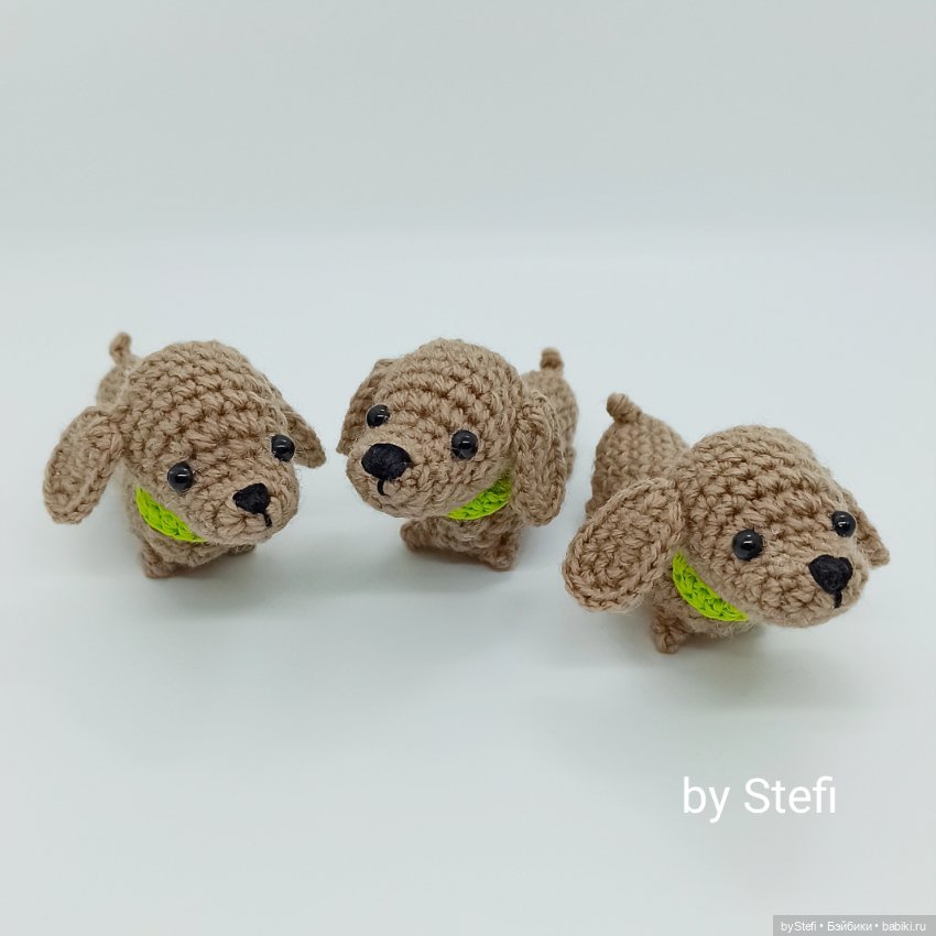 Таксиков много не бывает — Вязаные игрушки и амигуруми: крючком (фото 7)