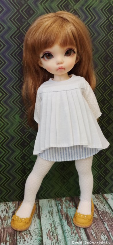 Платье-туничка — Одежда и обувь для кукол своими руками: фото (фото 3)