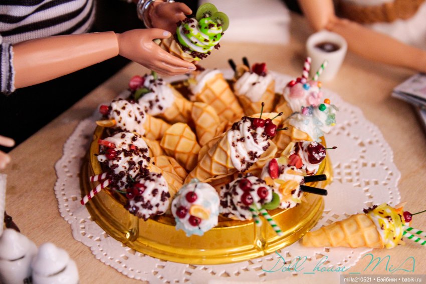 Сладкие посиделки — Кукольная миниатюра своими руками: еда