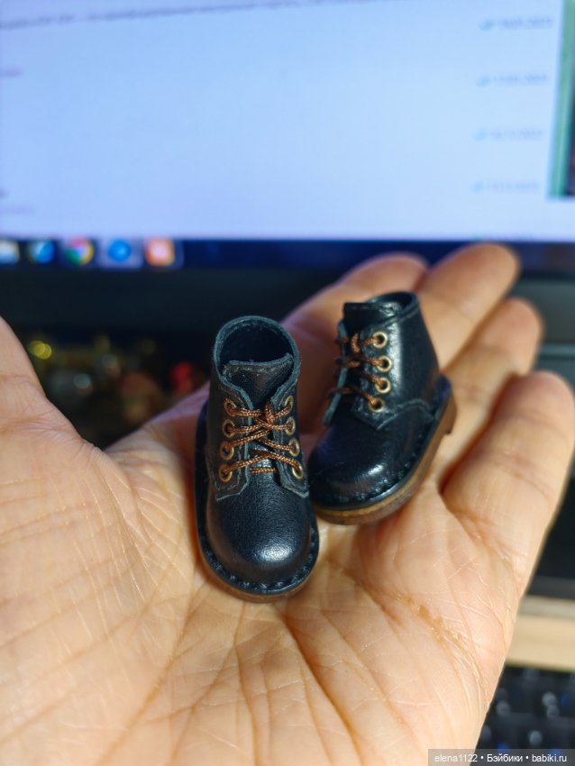 Черные ботики — Одежда и обувь для кукол своими руками: фото (фото 2)