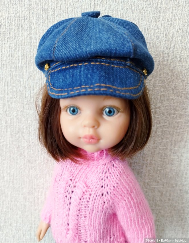 У паолочек новый комплект: джинсовый комбинезончик с вышивкой и розовый свитерок (фото 8)