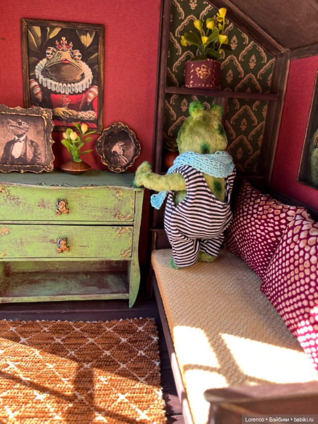 Домик для жабика — Текстильные игрушки и примитивы: кофейные