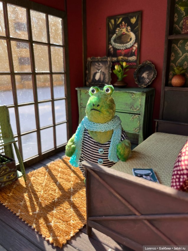 Домик для жабика — Текстильные игрушки и примитивы: кофейные