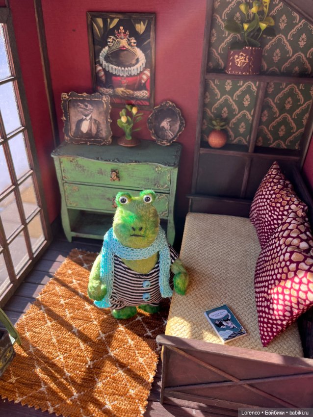 Домик для жабика — Текстильные игрушки и примитивы: кофейные