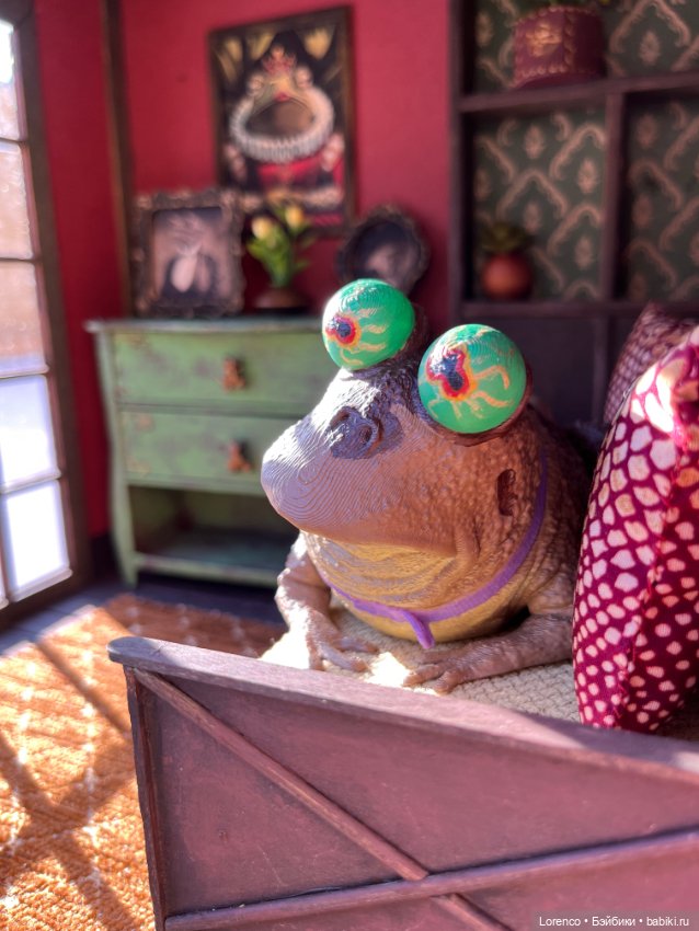 Домик для жабика — Текстильные игрушки и примитивы: кофейные