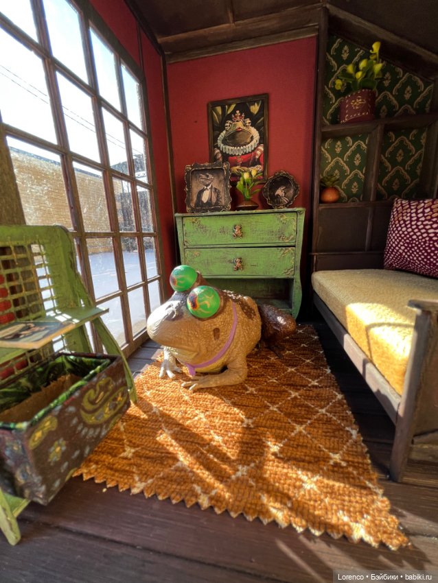 Домик для жабика — Текстильные игрушки и примитивы: кофейные (фото 8)