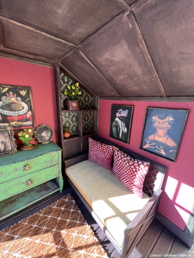 Домик для жабика — Текстильные игрушки и примитивы: кофейные