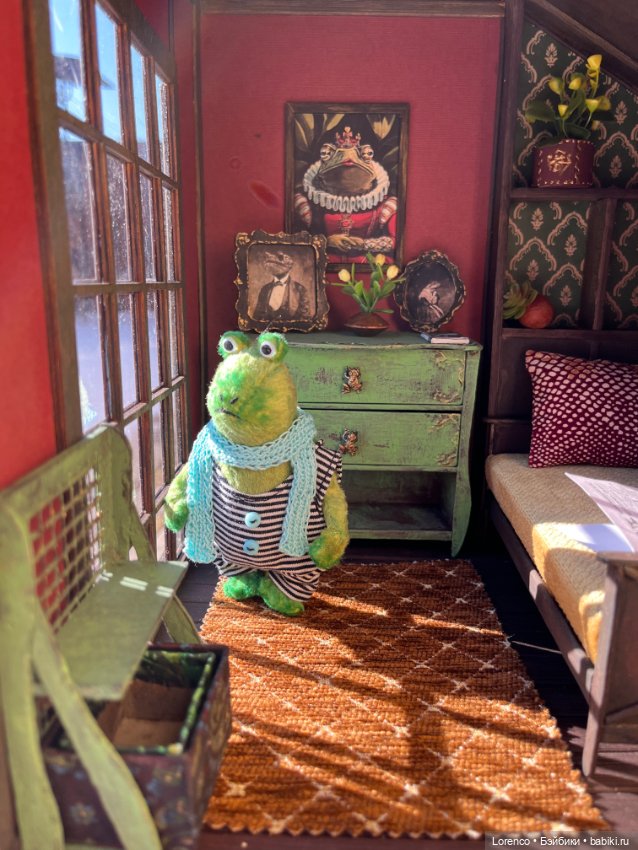 Домик для жабика — Текстильные игрушки и примитивы: кофейные