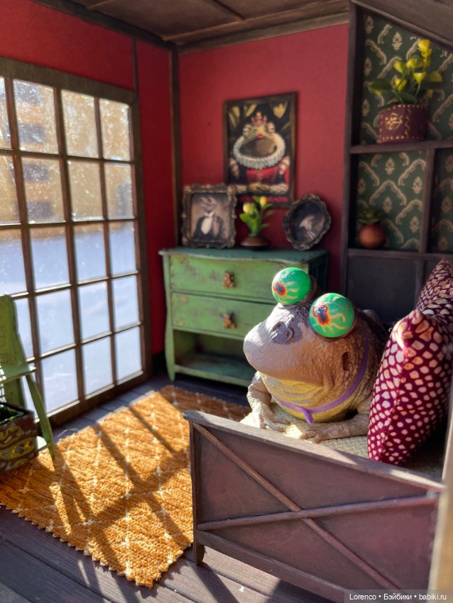 Домик для жабика — Текстильные игрушки и примитивы: кофейные