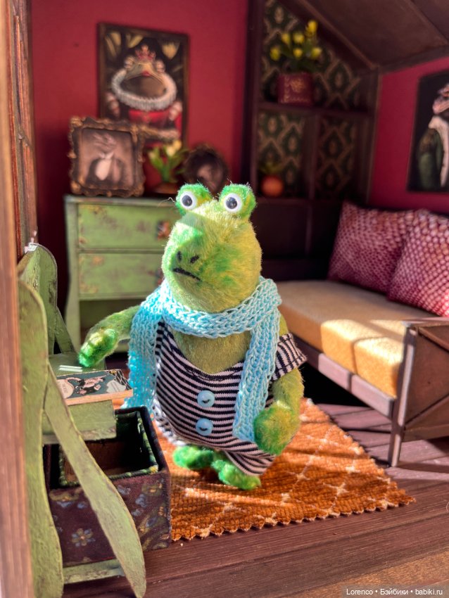 Домик для жабика — Текстильные игрушки и примитивы: кофейные