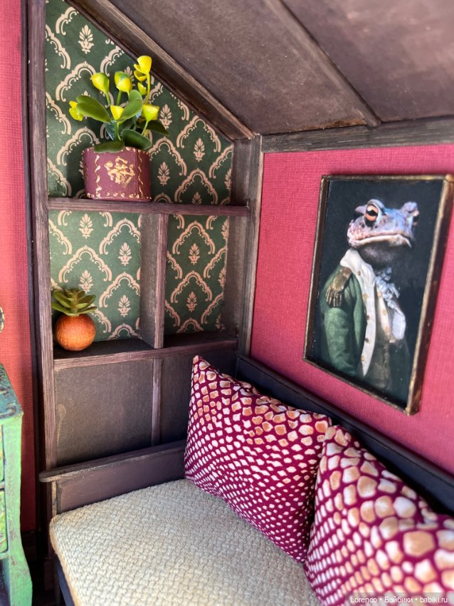 Домик для жабика — Текстильные игрушки и примитивы: кофейные