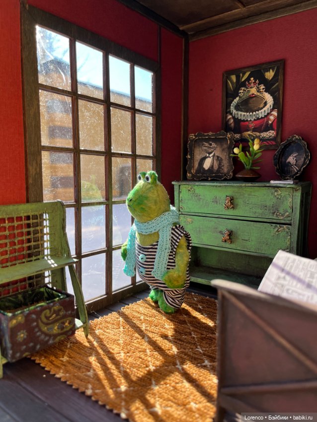 Домик для жабика — Текстильные игрушки и примитивы: кофейные