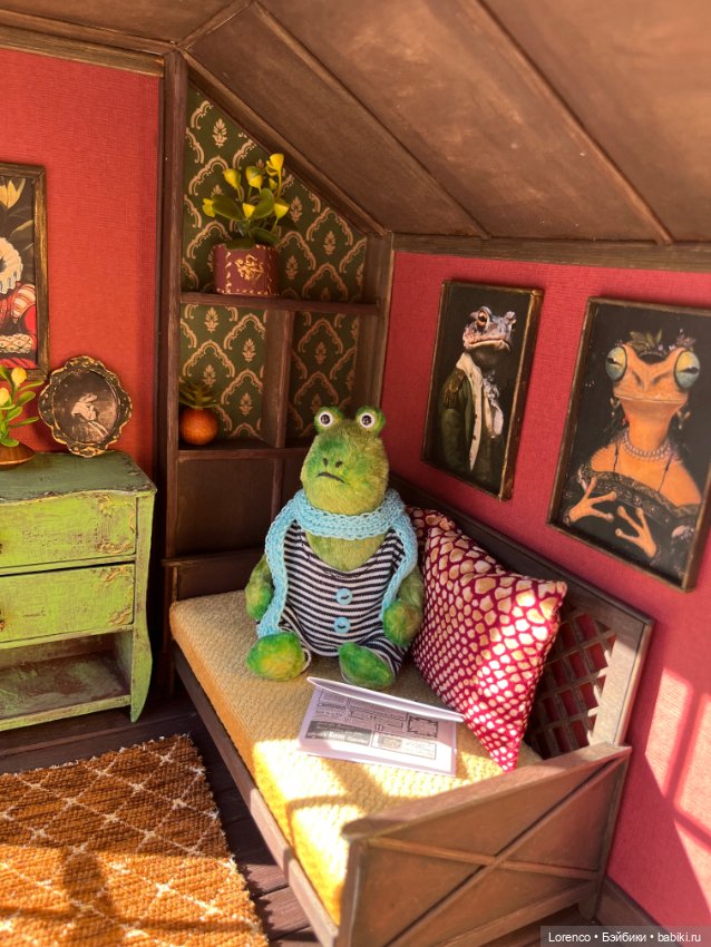 Домик для жабика — Текстильные игрушки и примитивы: кофейные