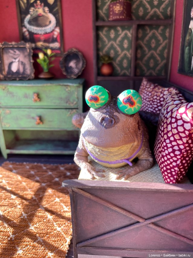 Домик для жабика — Текстильные игрушки и примитивы: кофейные