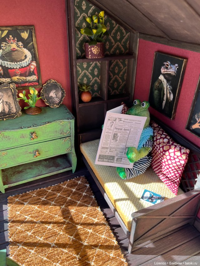 Домик для жабика — Текстильные игрушки и примитивы: кофейные