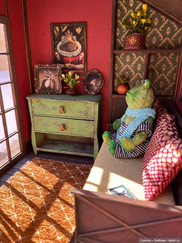 Домик для жабика — Текстильные игрушки и примитивы: кофейные